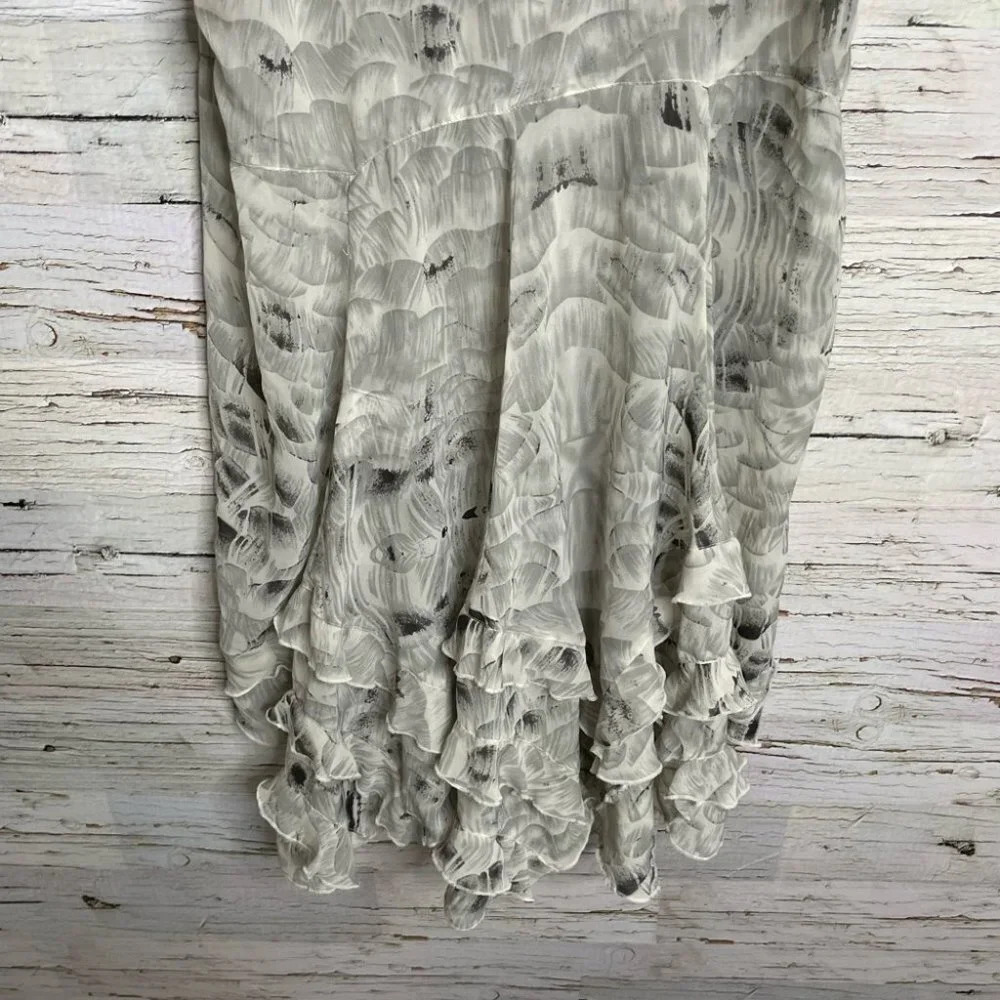 Portmans black  gray sheer dress size 12 sleeveless - Picture 8 of 11